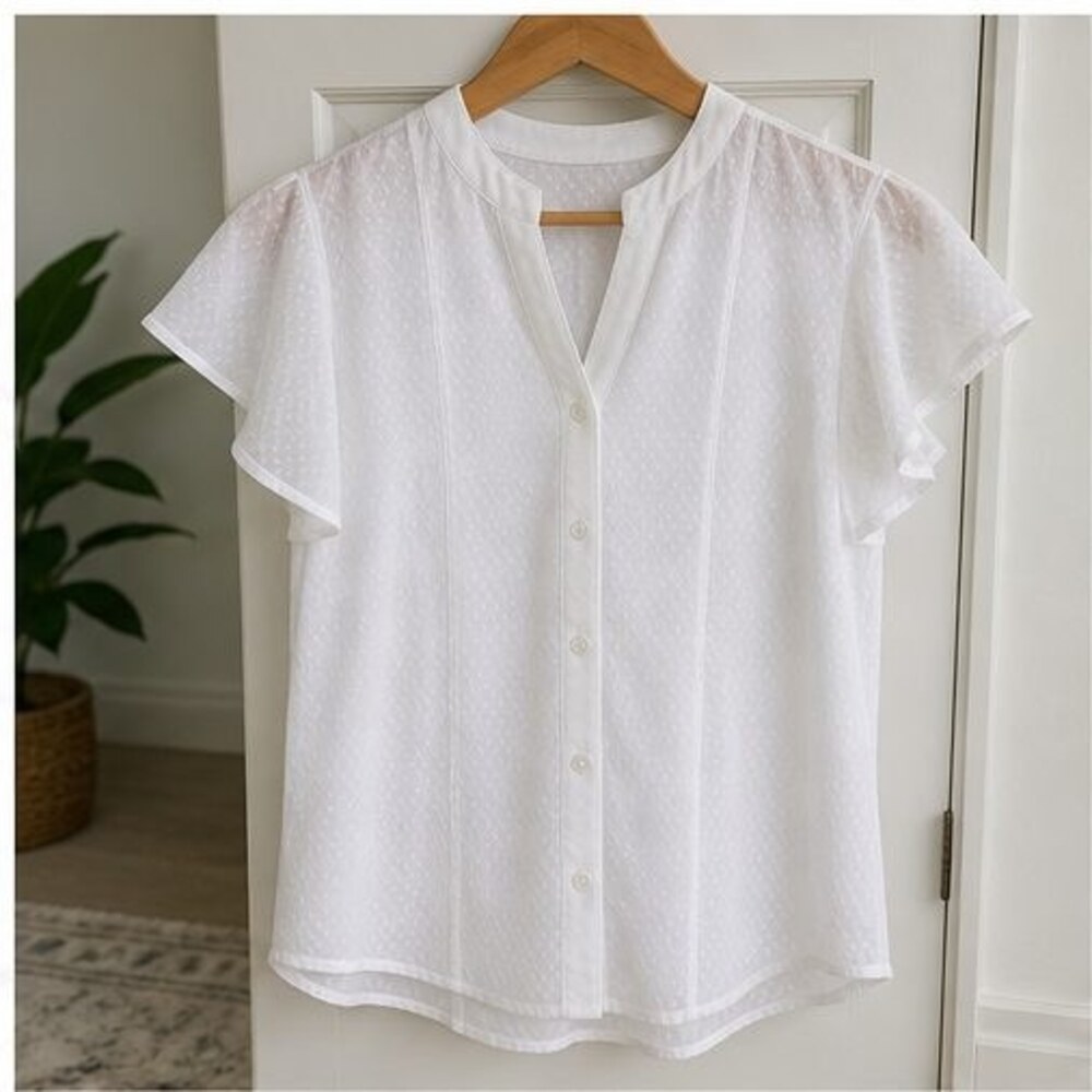 White Lace Trim Top